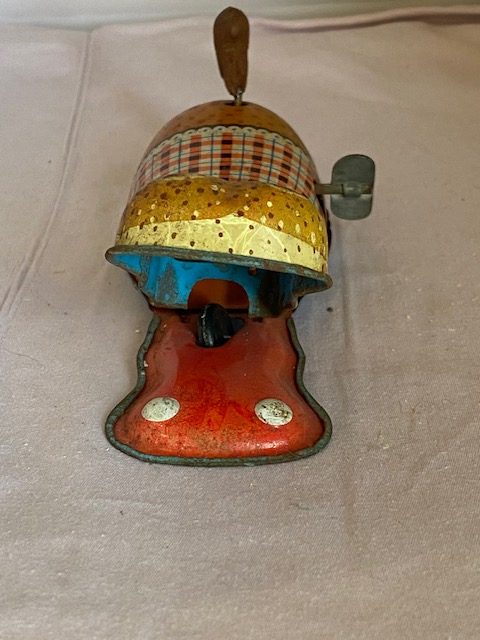 Rare Japanese vintage 1960s tin plate lithographed wind up Hippopotamus toy (1200) - Image 10