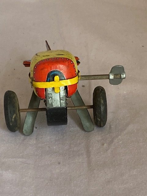 Vintage Windup clown Tin plate Toy Aeroplane Japan 1960s (1202) - Image 3