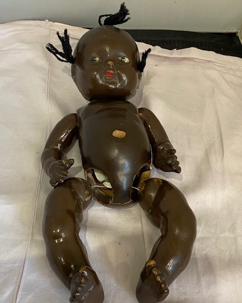 Vintage  Black Composition Topsy Doll (1228)