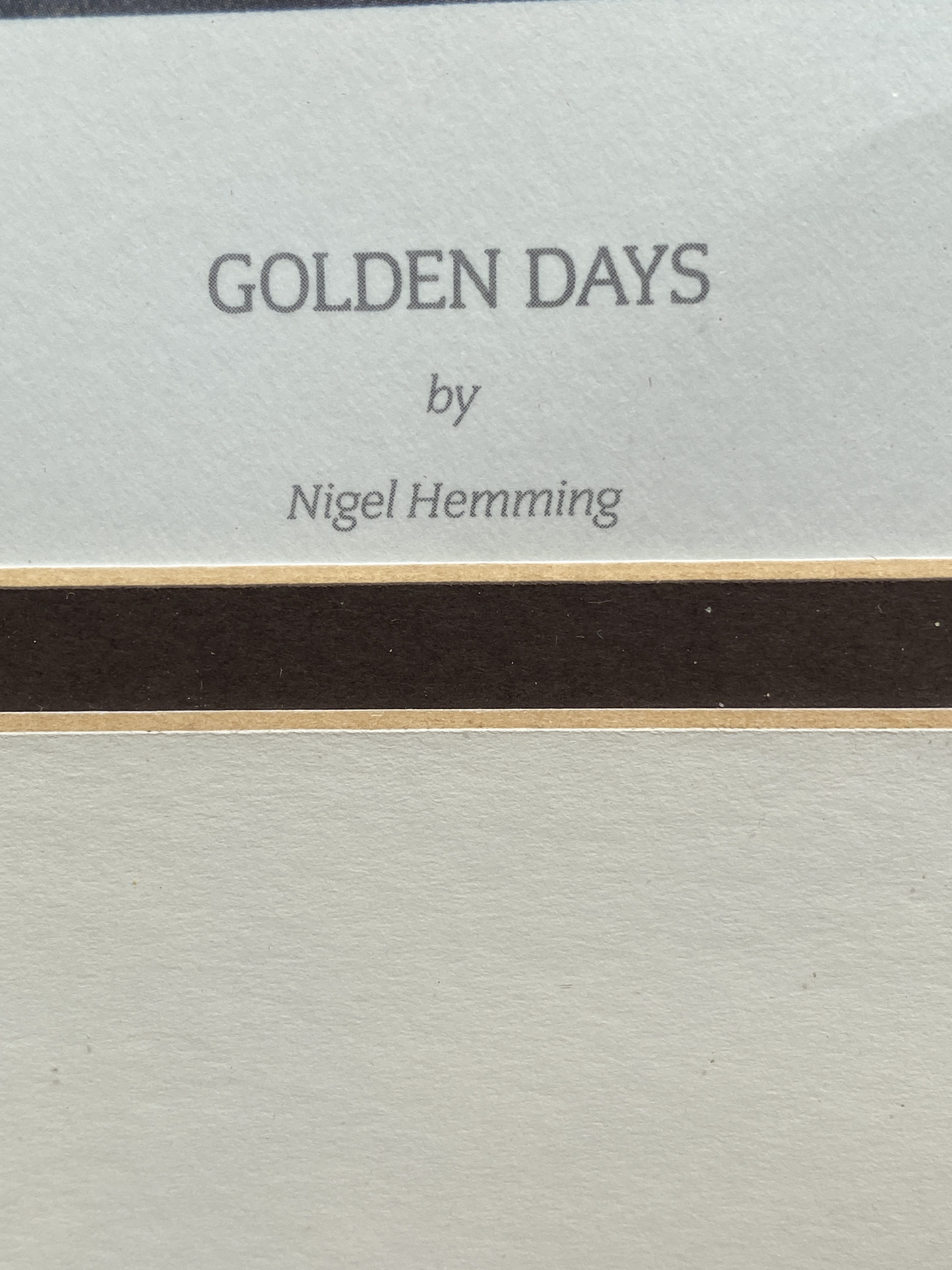 limited edition print of golden retrievers titled "Golden Days" by Nigel Hemming. (1281) - Image 10