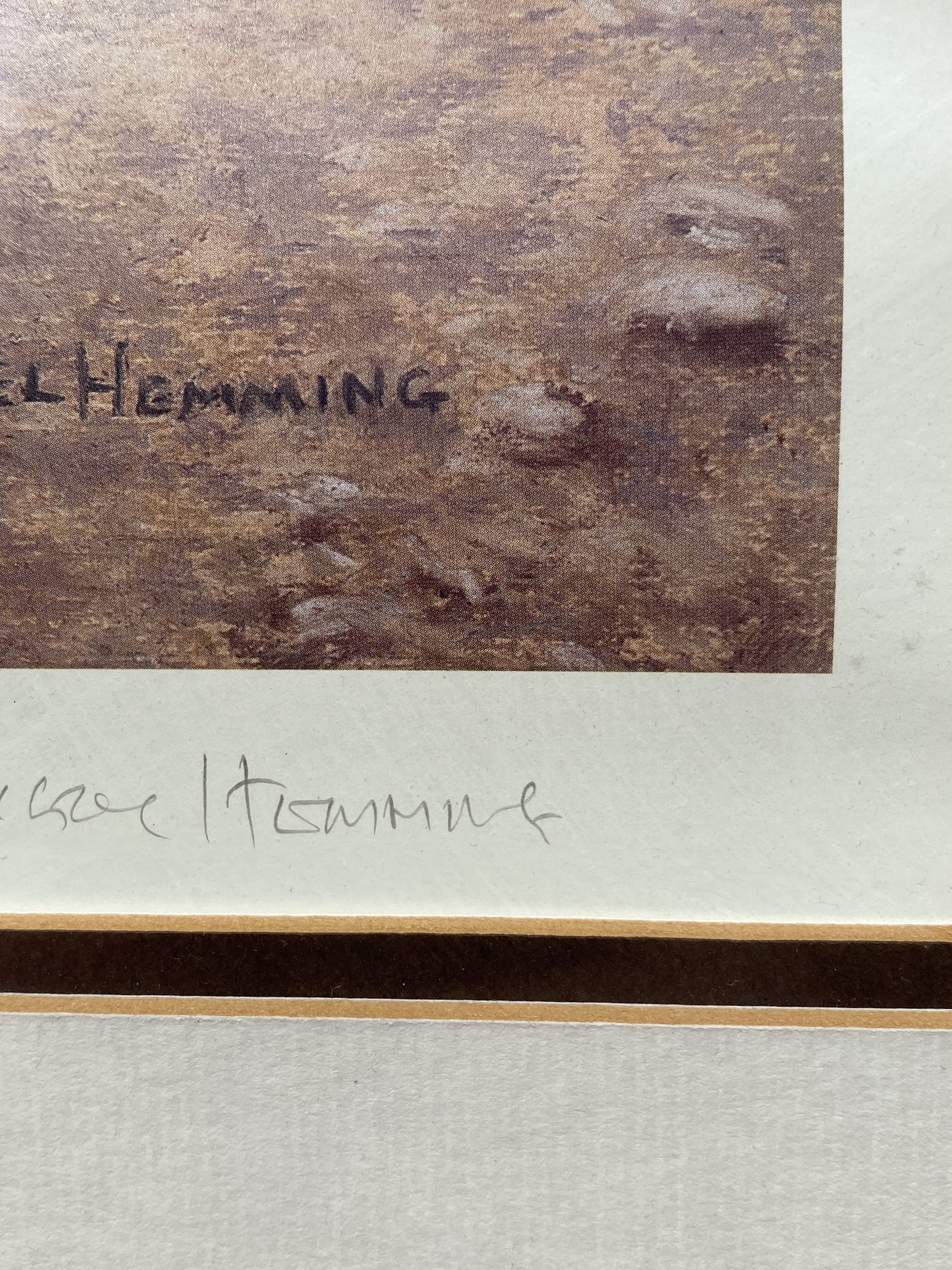 Nigel hemming limited edition framed signed print. Like Father Like son with certificate (1283) - Image 7