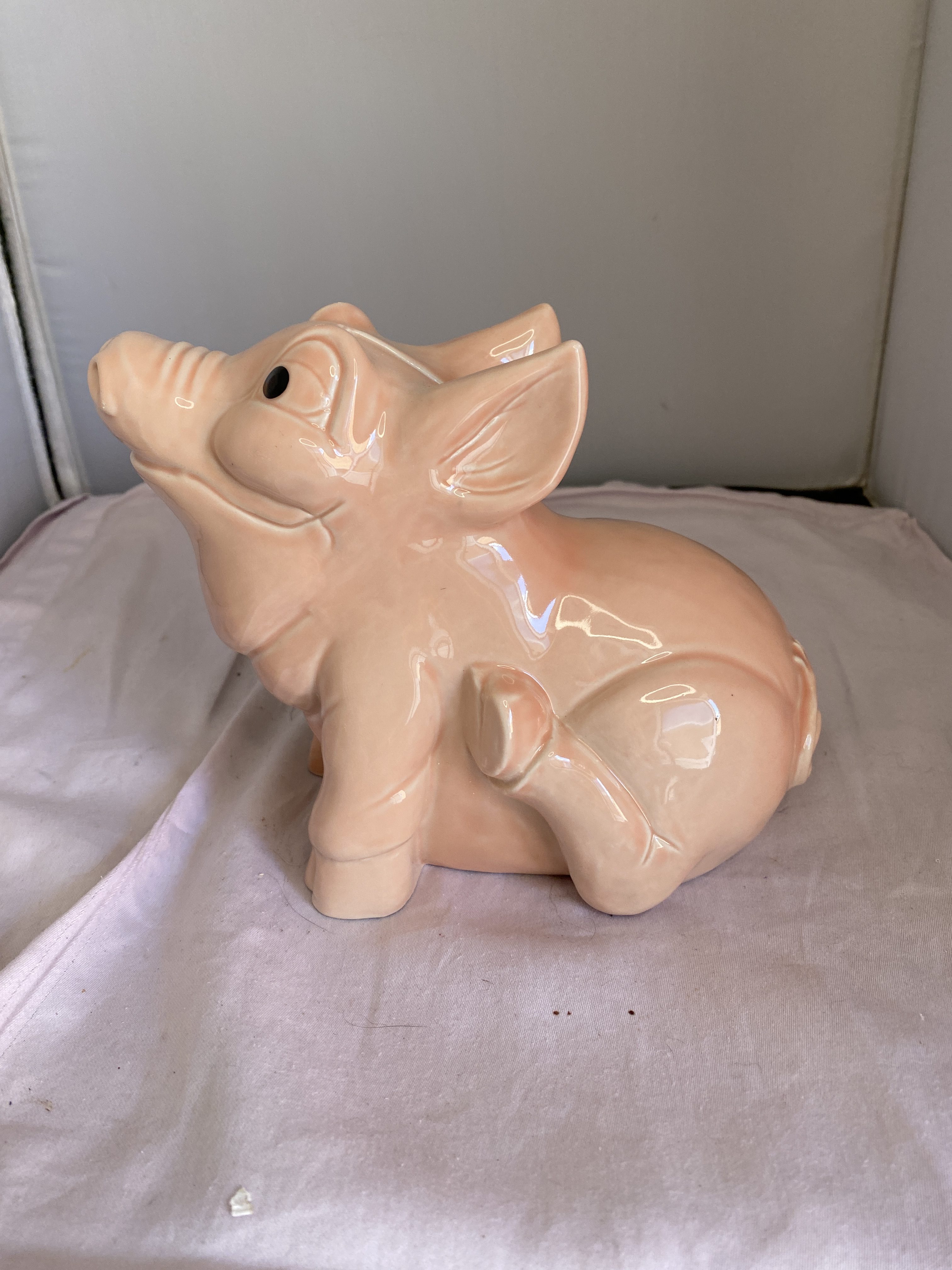 Rare Wade Pink Sitting Pig Money Box Piggy Bank with Stopper (1286)