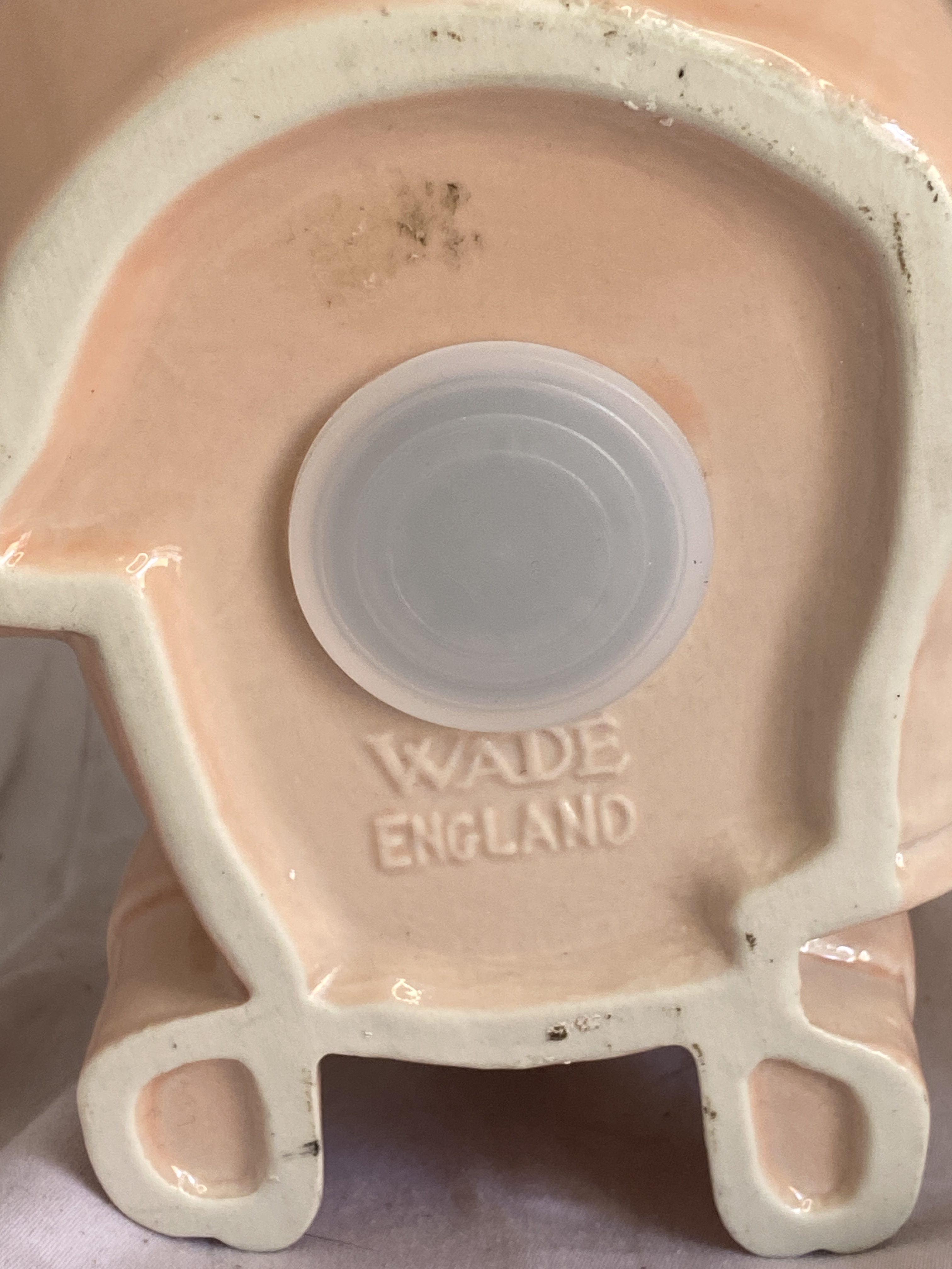 Rare Wade Pink Sitting Pig Money Box Piggy Bank with Stopper (1286) - Image 4