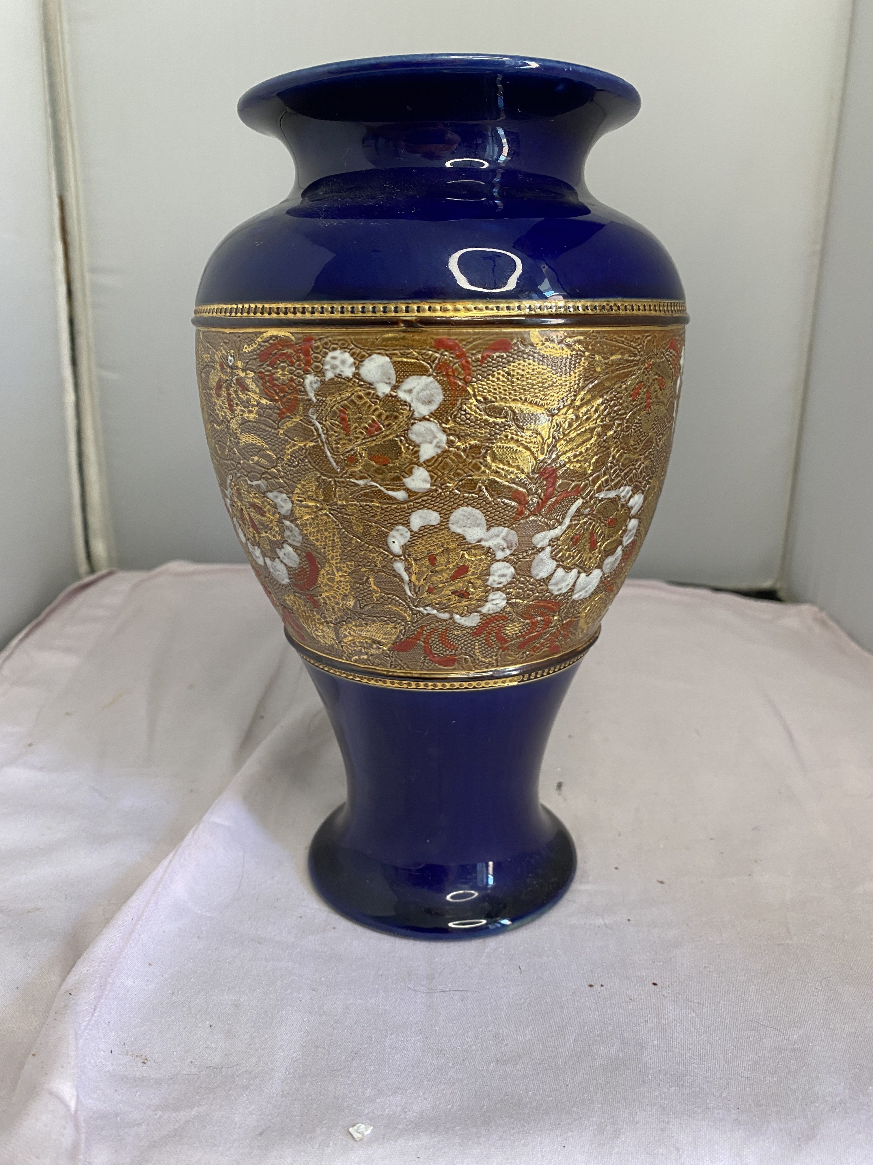 Royal doulton cobalt blue vase (1288) - Image 8