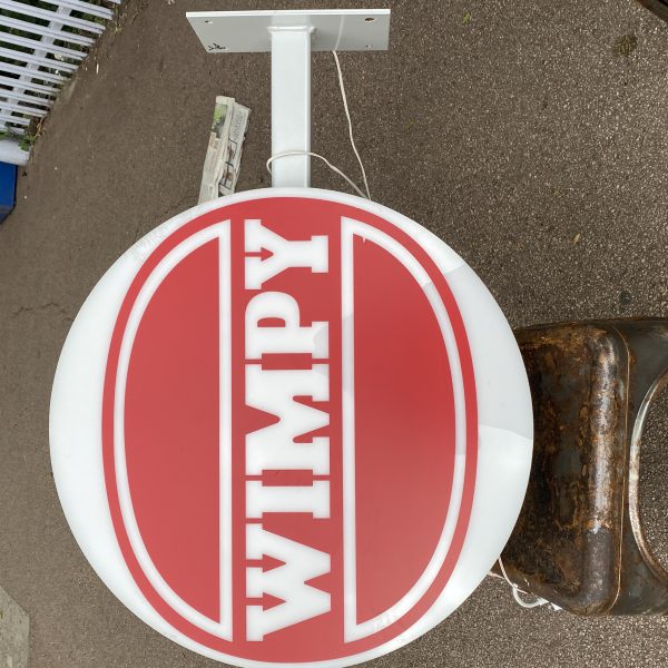 double sided light up wimpy sign (1295)