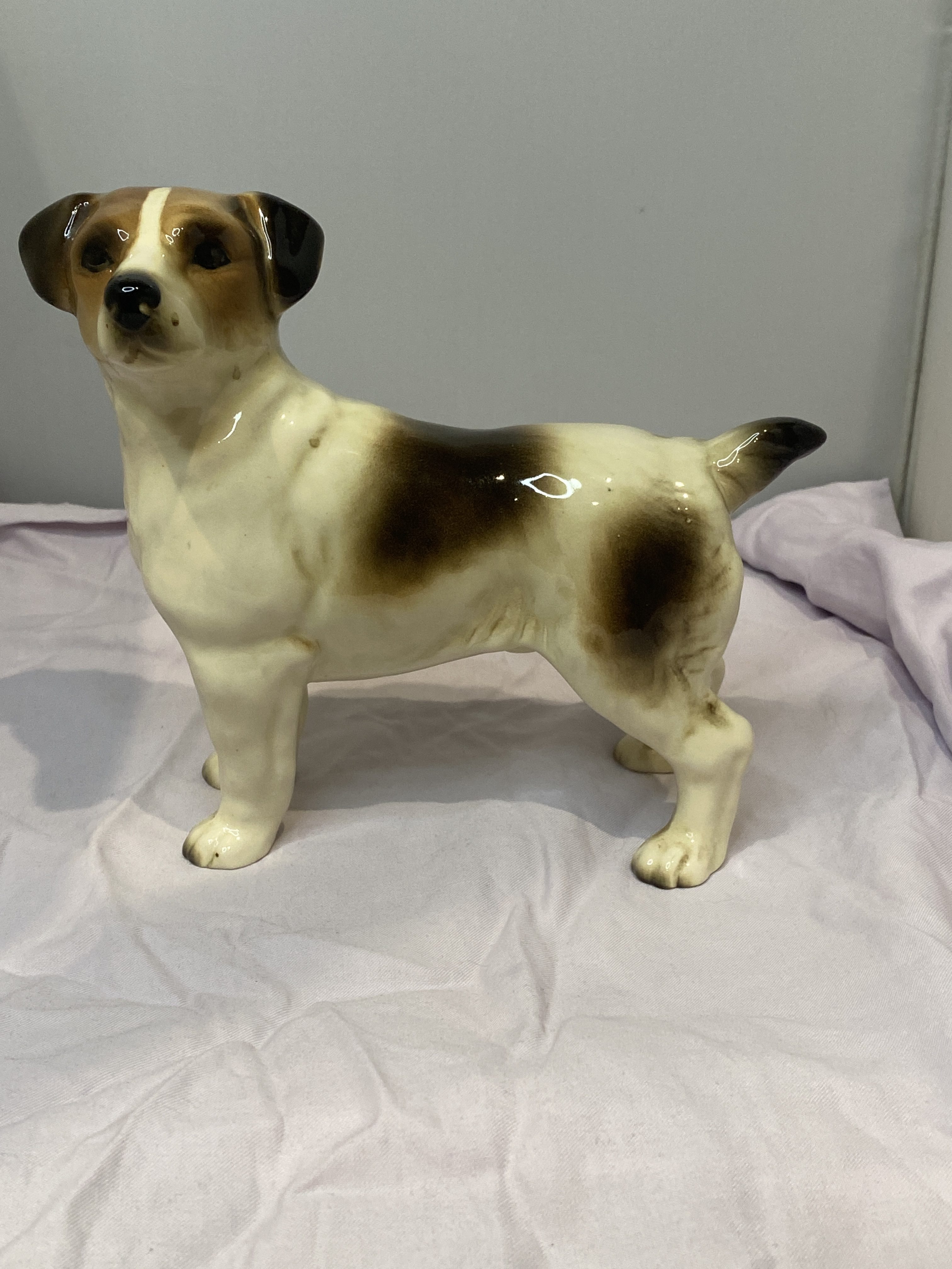 Vintage COOPERCRAFT Large China Jack Russell Terrier Dog Figurine (1302) - Image 5