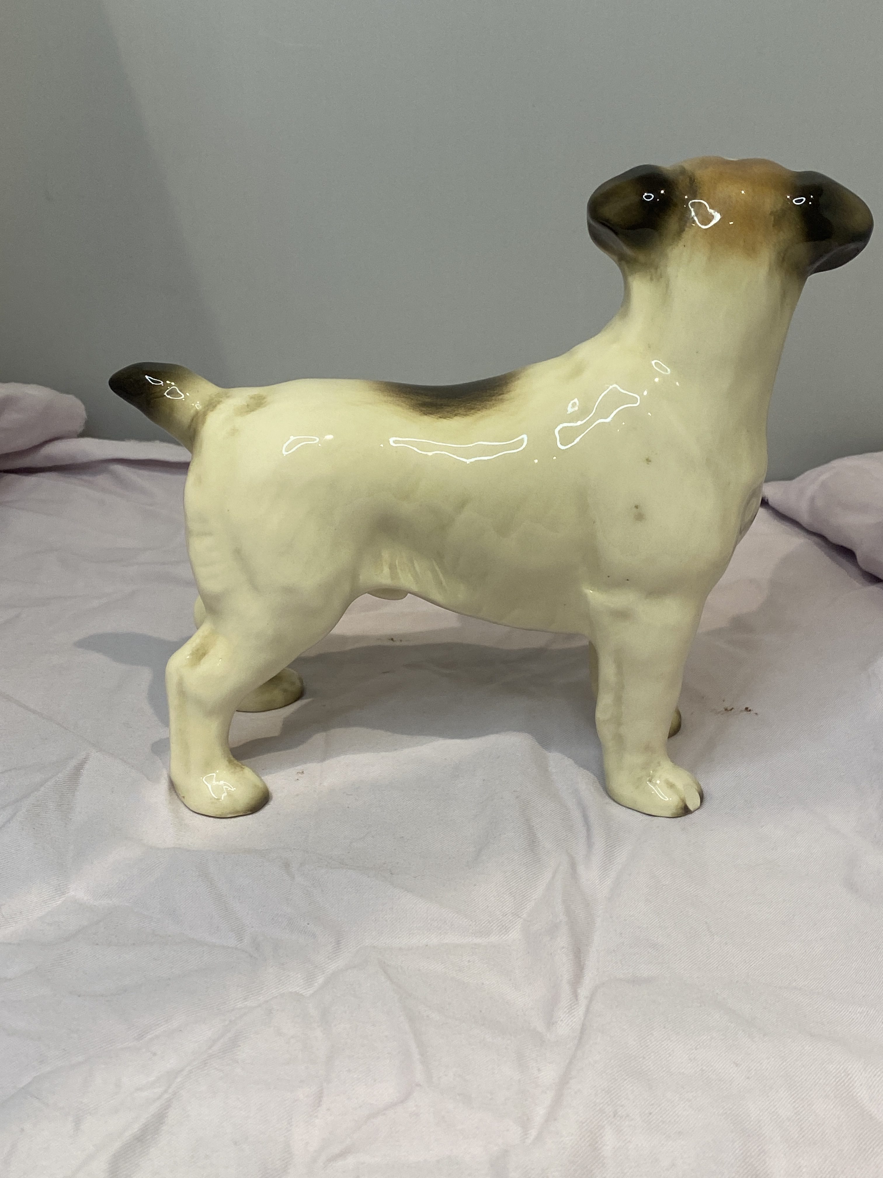 Vintage COOPERCRAFT Large China Jack Russell Terrier Dog Figurine (1302) - Image 3