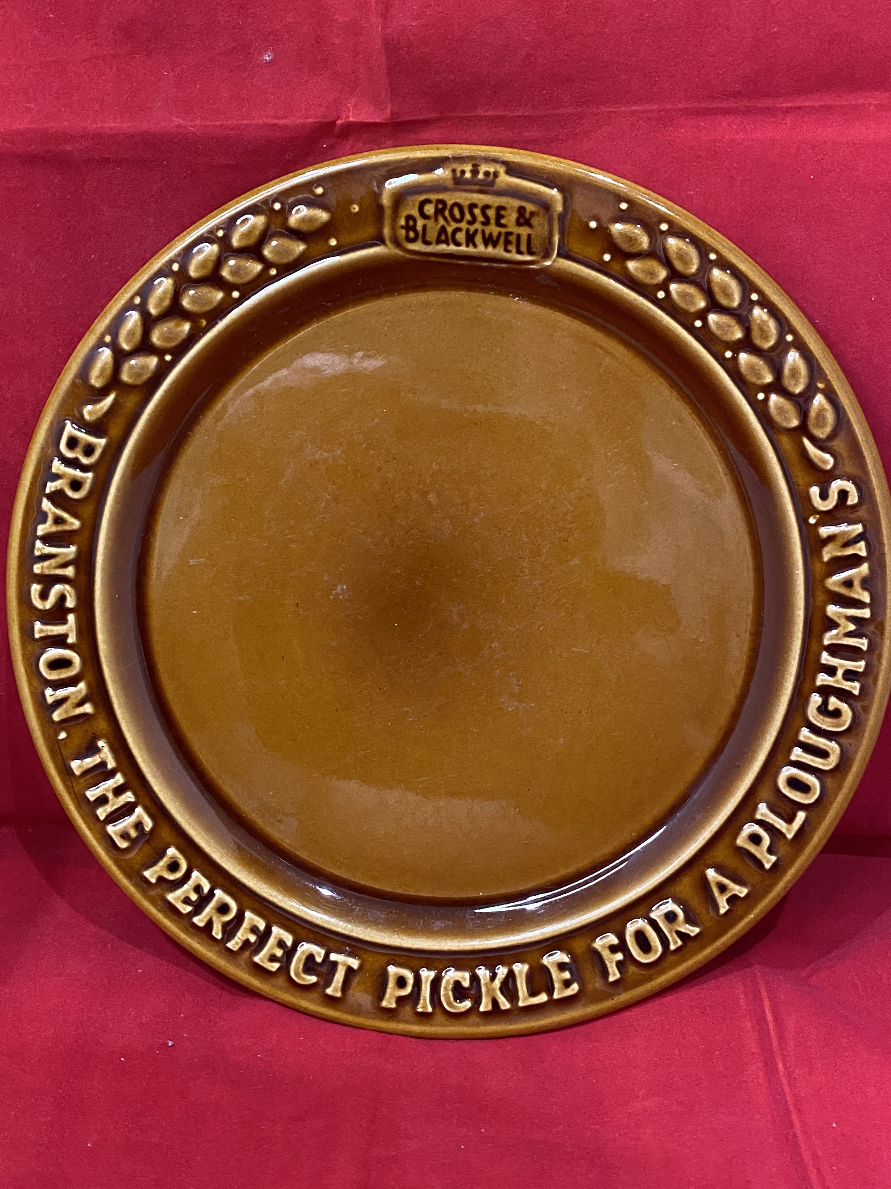 Rockingham by Wade CROSSE & BLACKWELL Branston Pickle Plate Vintage (1314) - Image 7