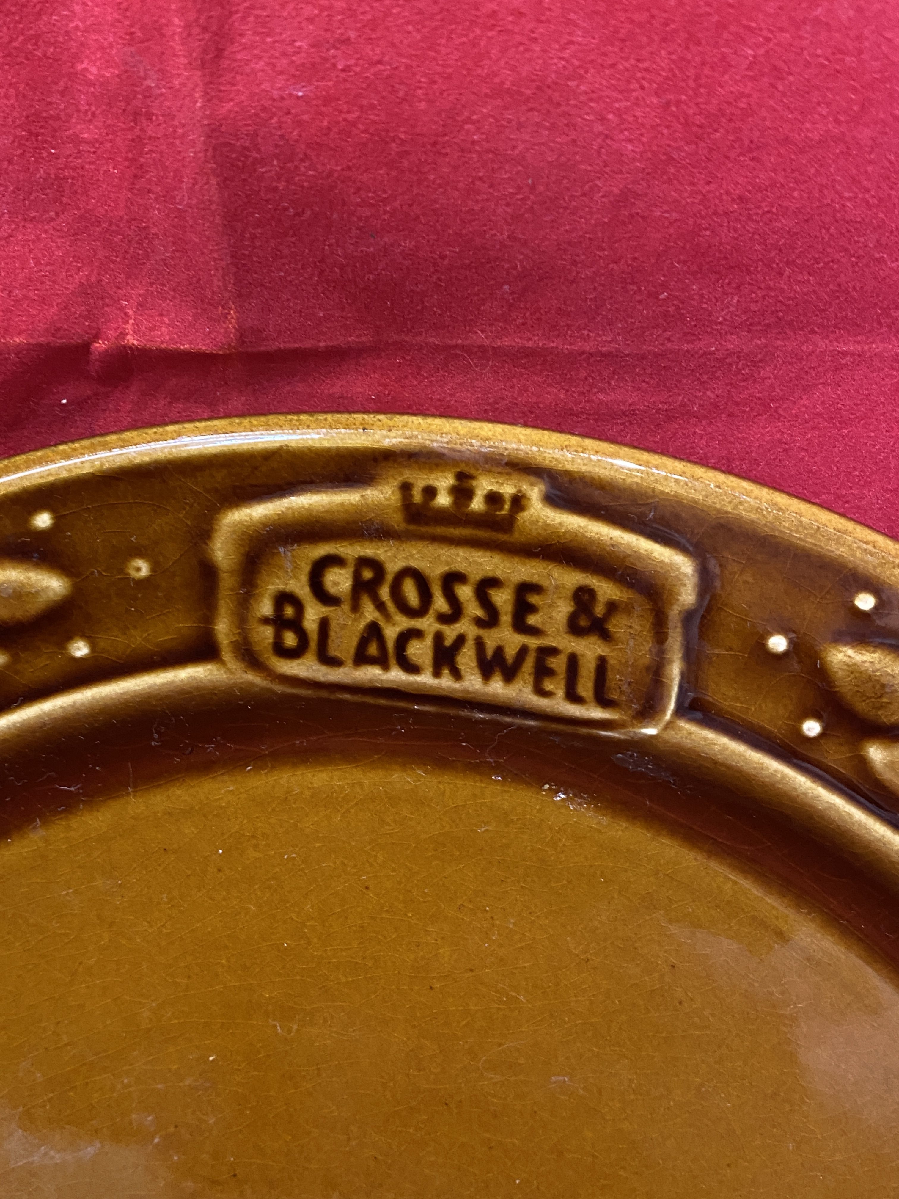 Rockingham by Wade CROSSE & BLACKWELL Branston Pickle Plate Vintage (1314) - Image 6