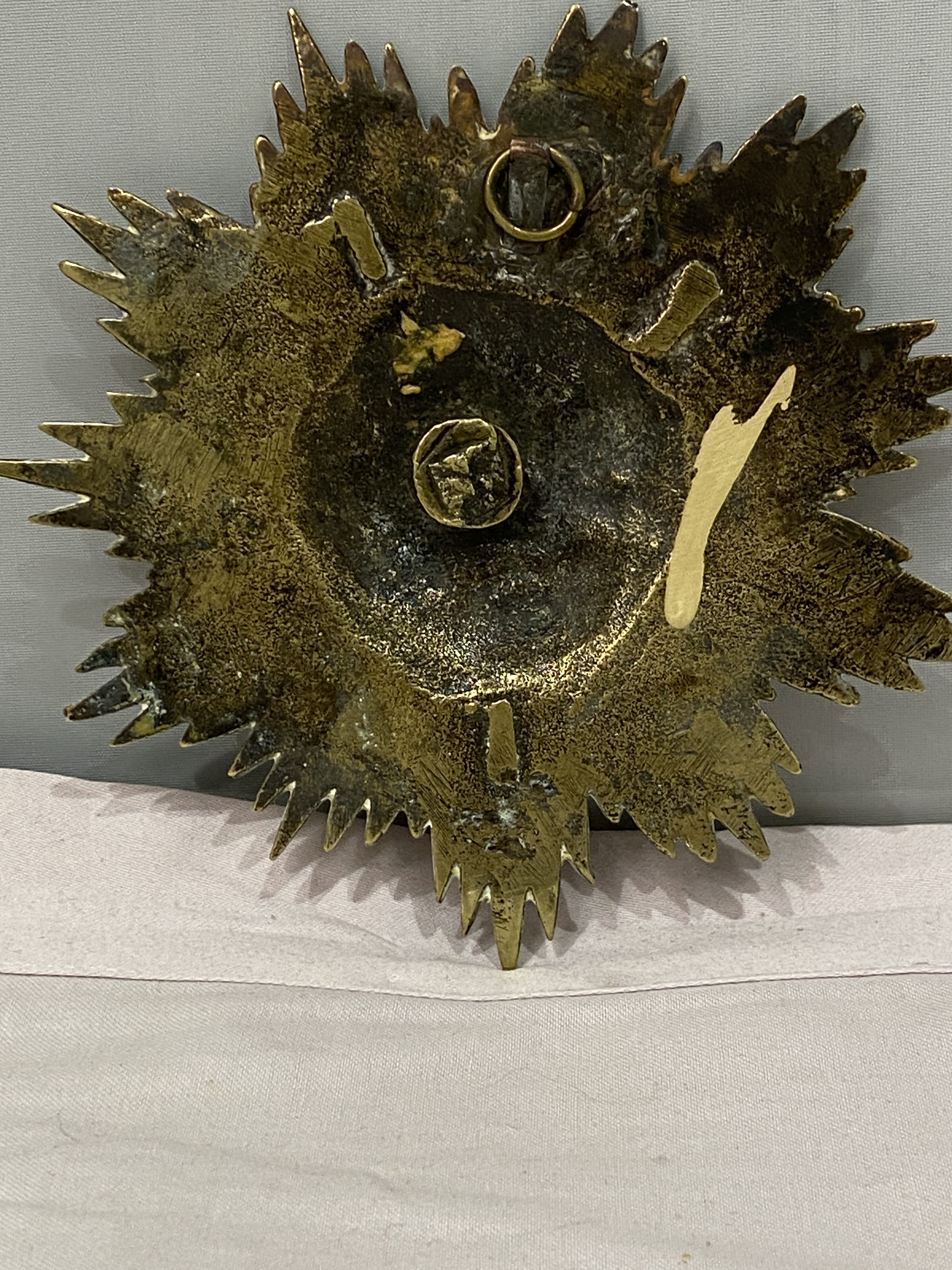VINTAGE Brass Sun Face Statue Idol, Surya (1319) - Image 3