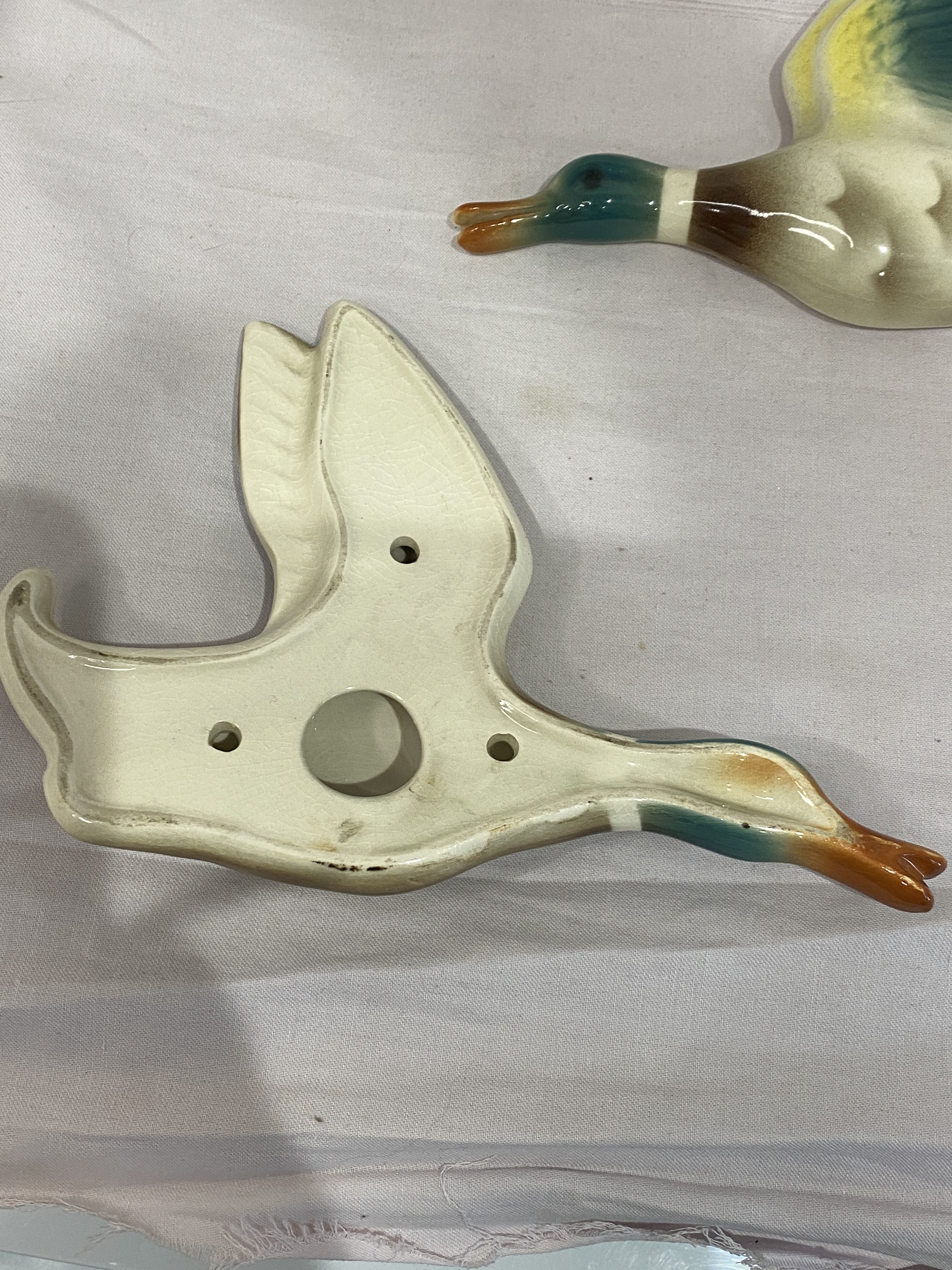 Vintage graduating Keele Street Pottery Flying Duck Trio (1320) - Image 5