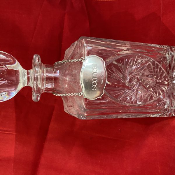 Hallmarked Birmingham silver scotch decanter label (1323)