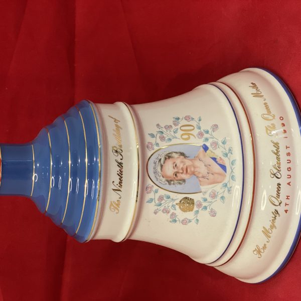 Wade Bells Queen Elizabeth’s Mothers 90th Whiskey Decanter (empty) (1325)