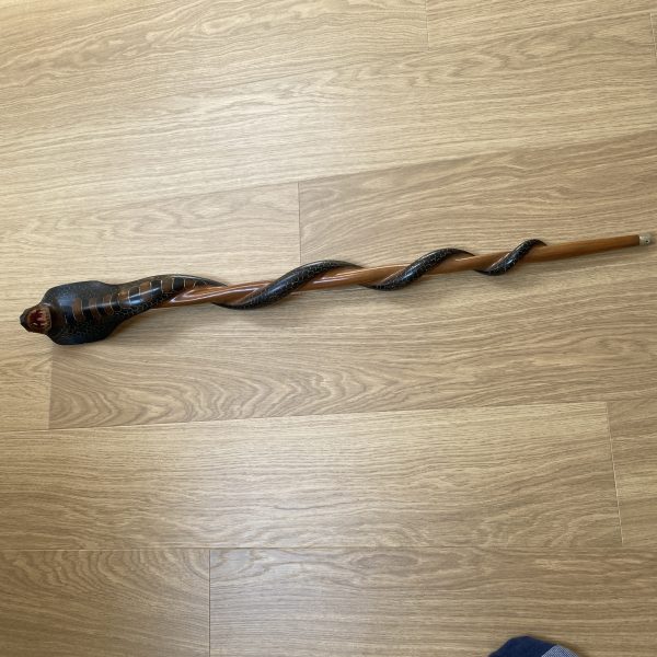 Stunning Hand Carved Cobra Walking Stick (1243)
