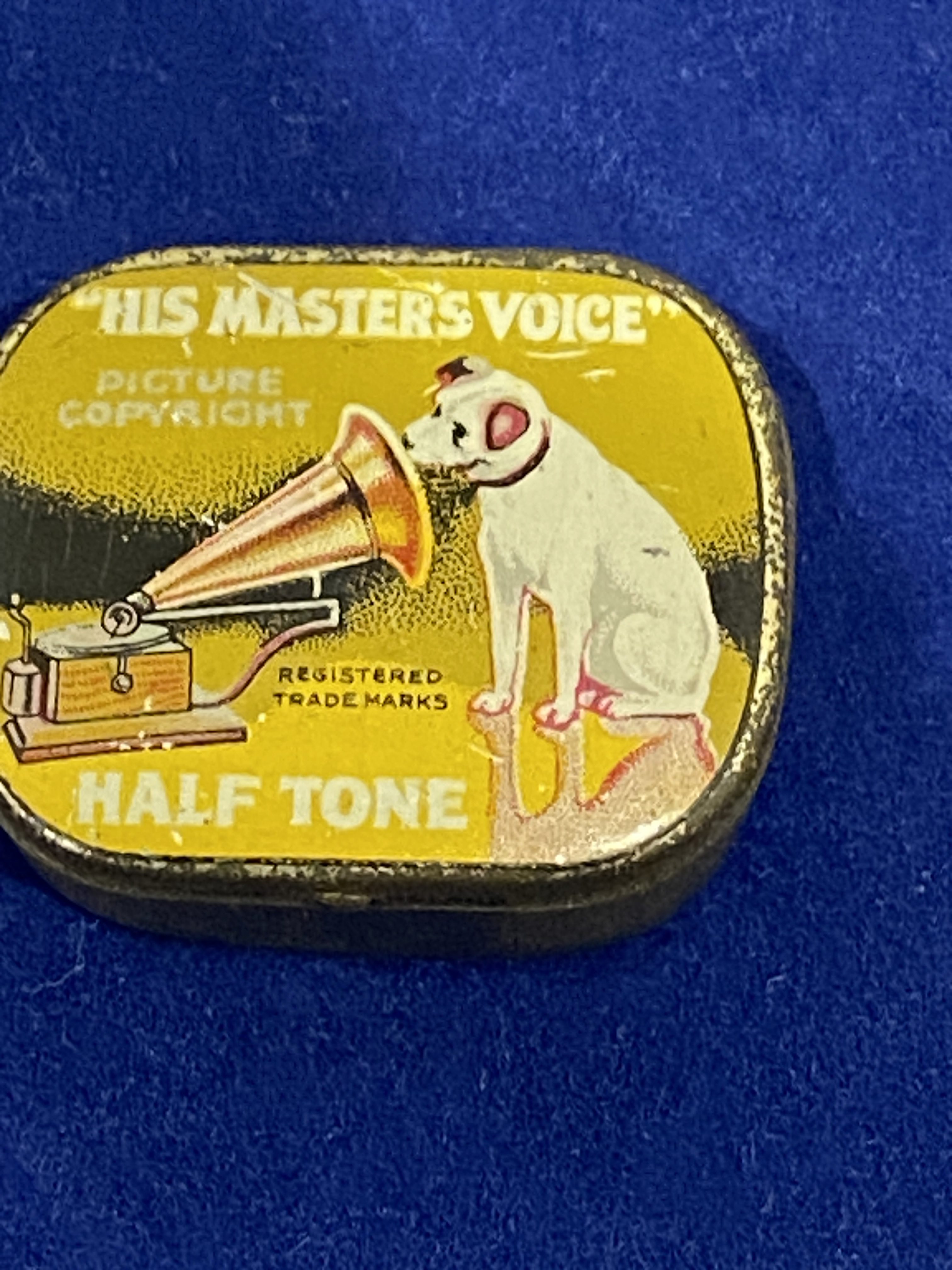 Vintage His Master Voice gramophone needle ."Nipper Tin".1930's (1250) - Image 8