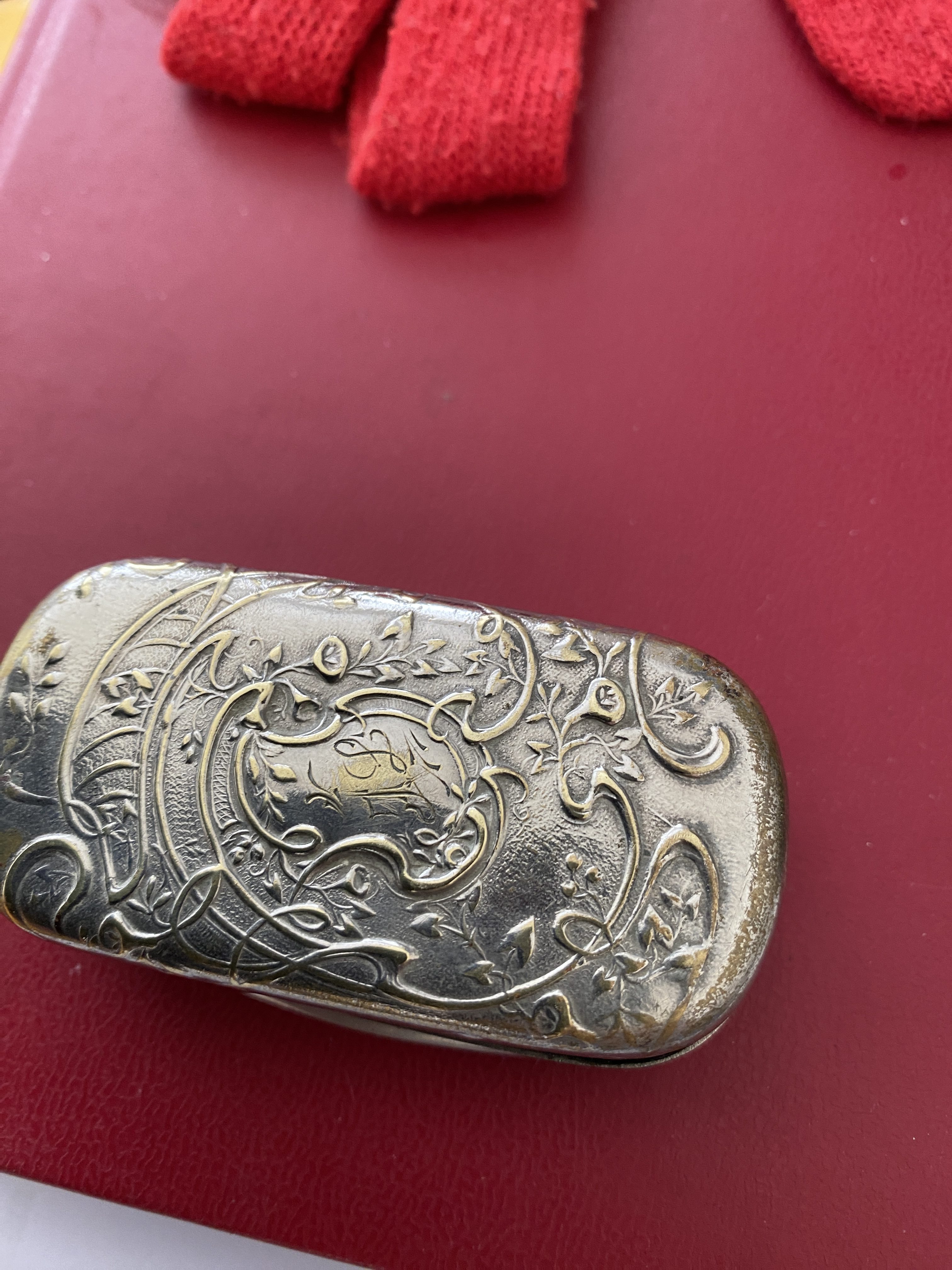 Art nouveau silver plated snuff case (1251) - Image 11