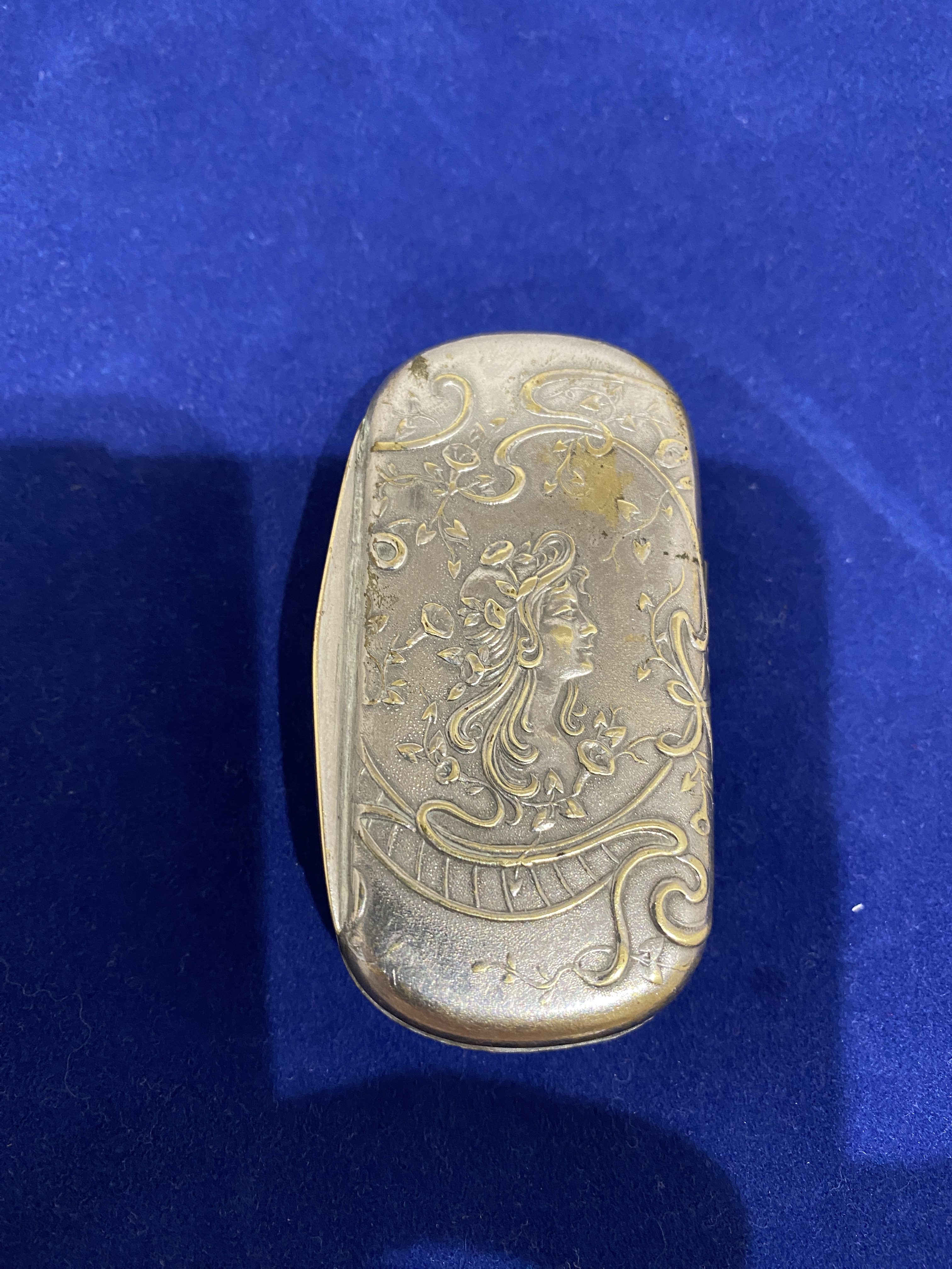 Art nouveau silver plated snuff case (1251) - Image 9