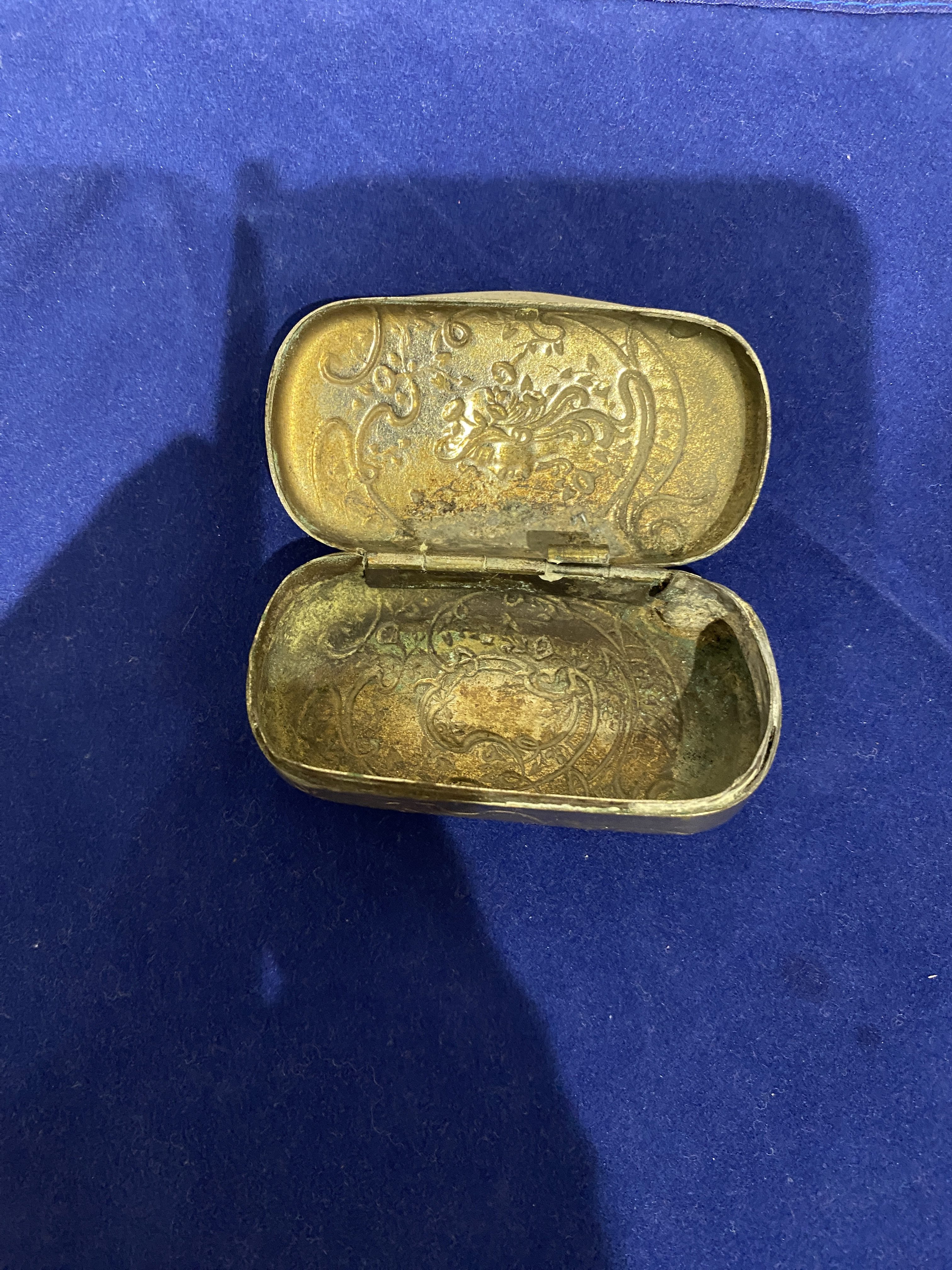 Art nouveau silver plated snuff case (1251) - Image 2