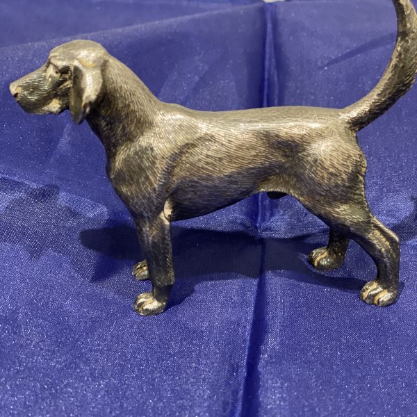 Silver Plated Model of a Hunting Dog (1253)