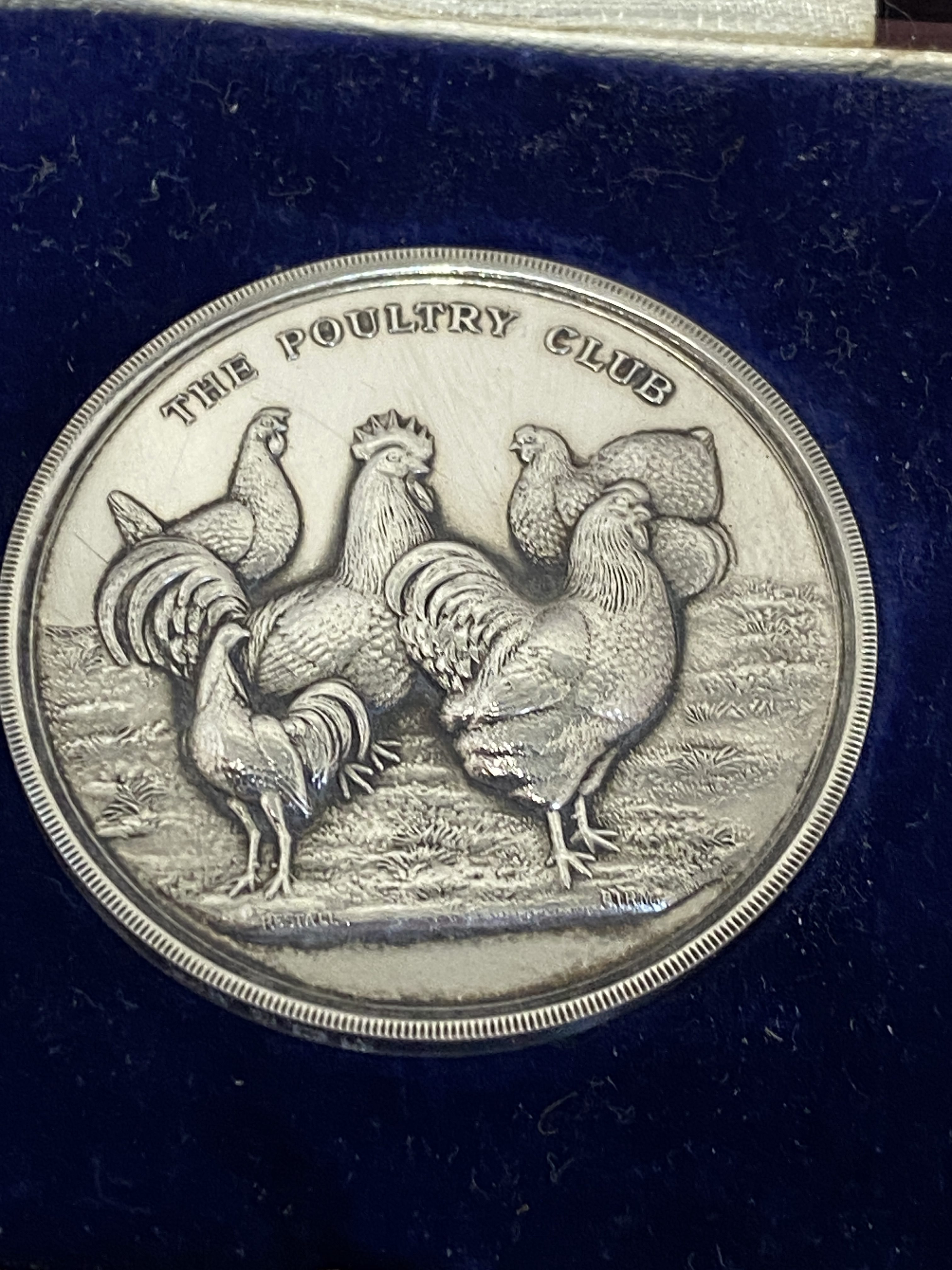 The Poultry Club Silver Medal Coin Antique J A Restall Birmingham 1925 Cased (1257) - Image 6