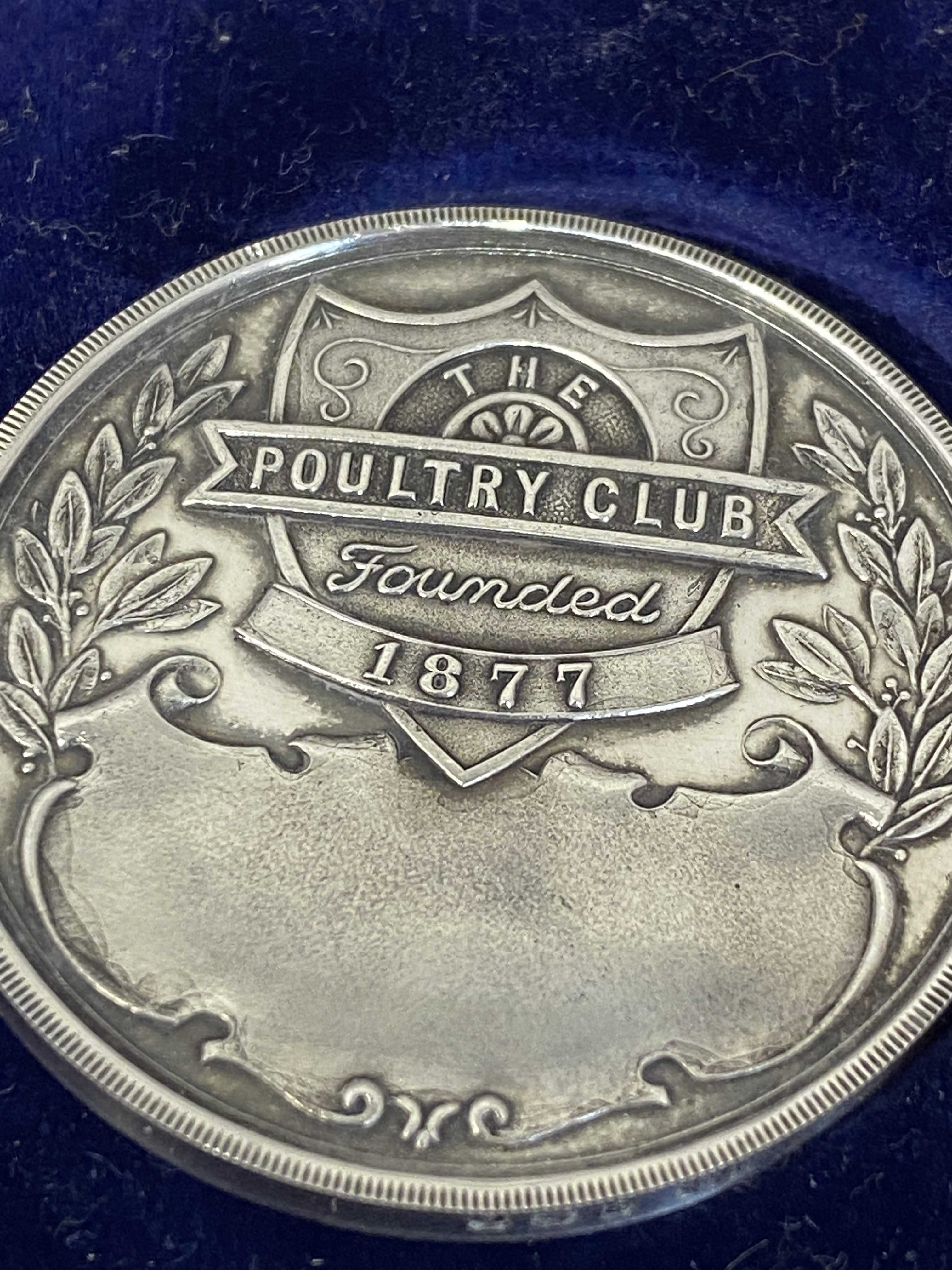 The Poultry Club Silver Medal Coin Antique J A Restall Birmingham 1925 Cased (1257) - Image 5