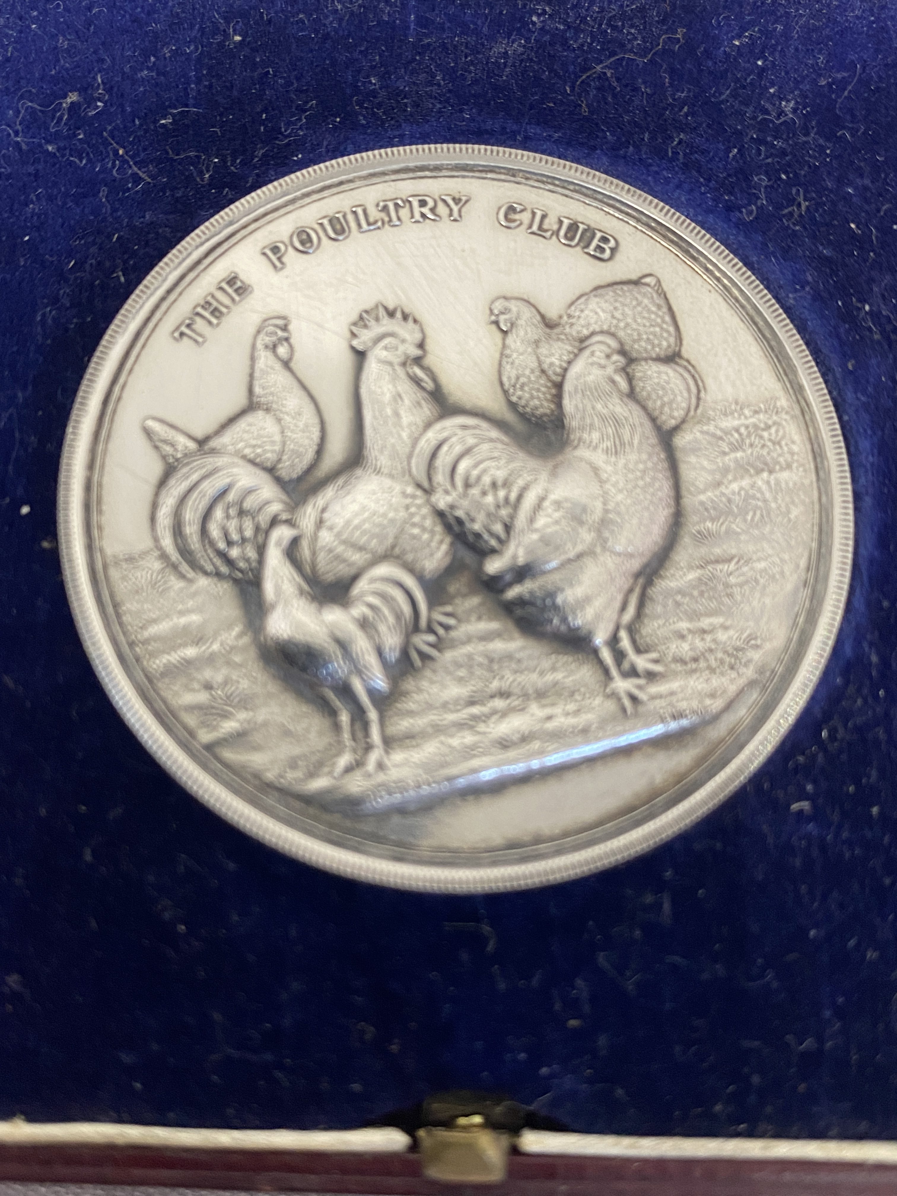 The Poultry Club Silver Medal Coin Antique J A Restall Birmingham 1925 Cased (1257) - Image 2