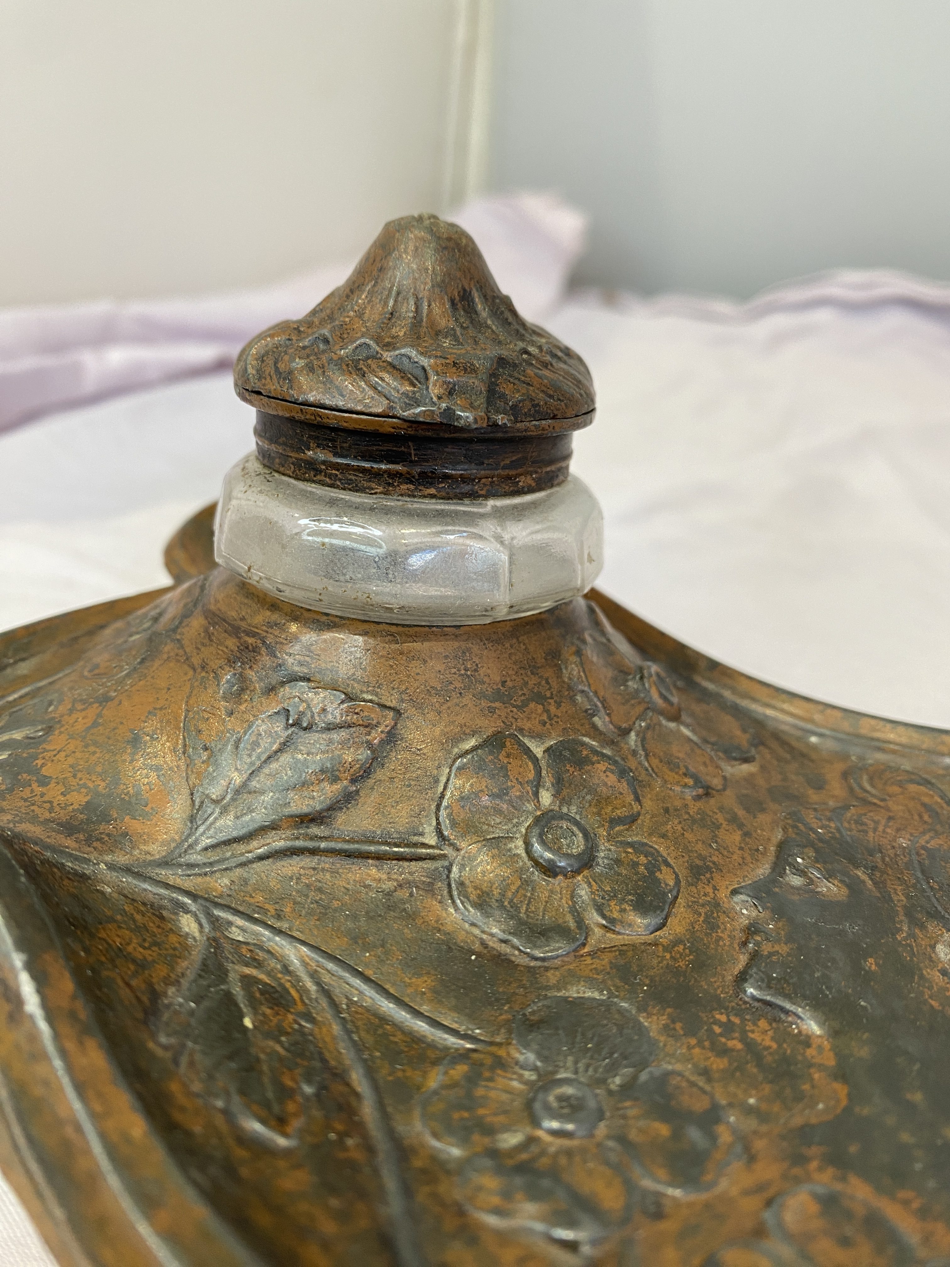 Antique French Art Nouveau Ink Well, , (1262) - Image 10