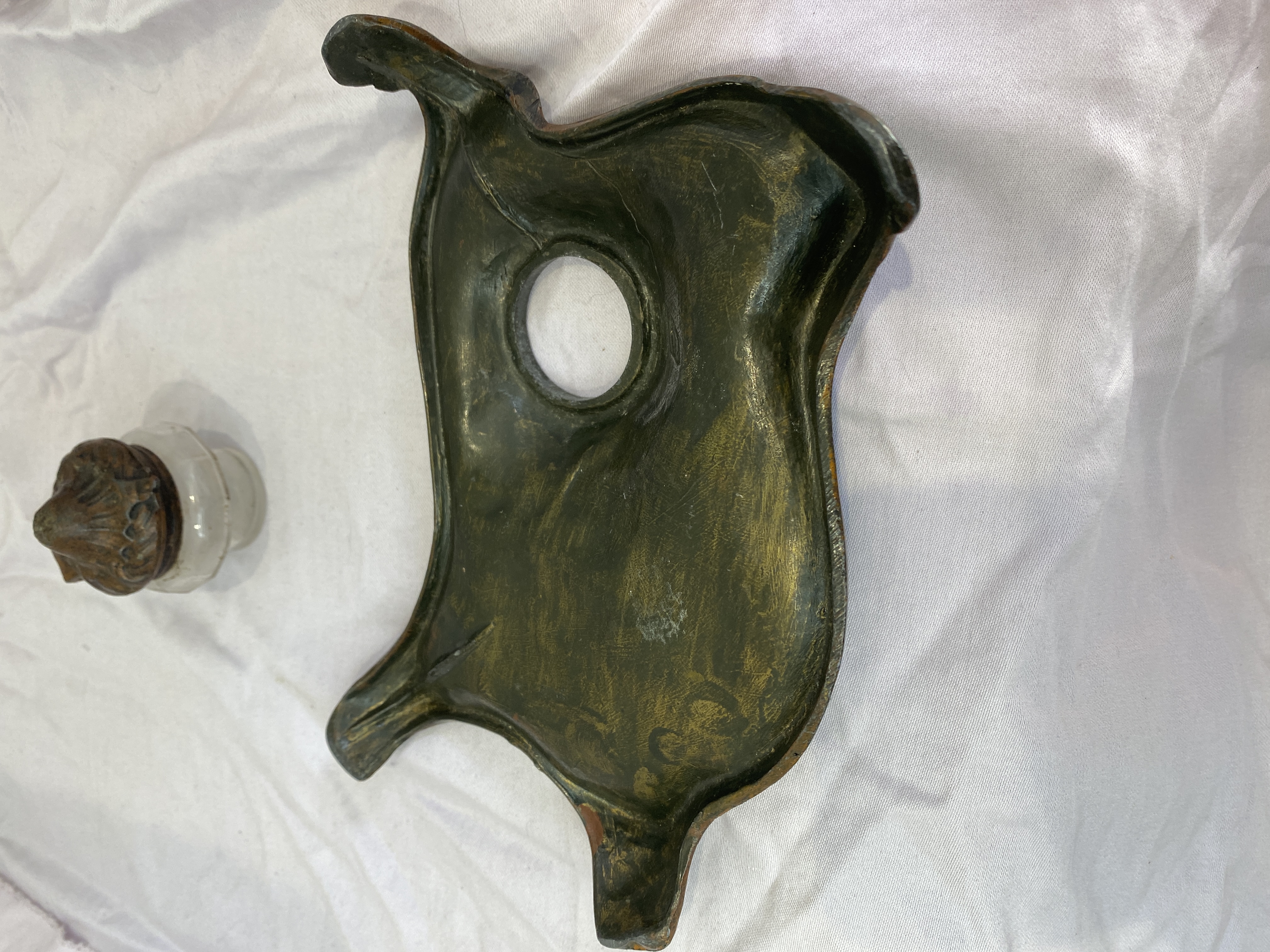 Antique French Art Nouveau Ink Well, , (1262) - Image 6