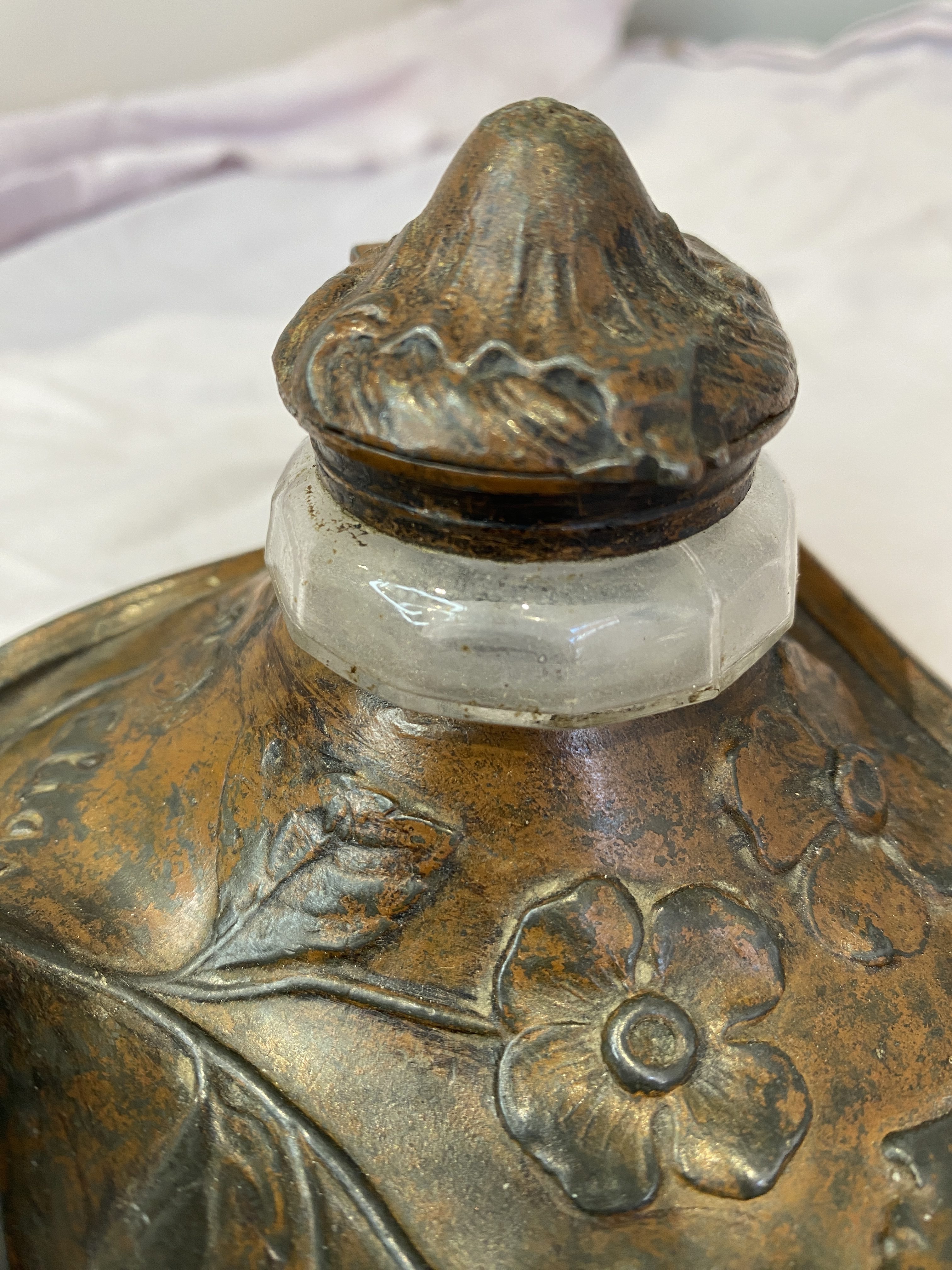 Antique French Art Nouveau Ink Well, , (1262) - Image 4