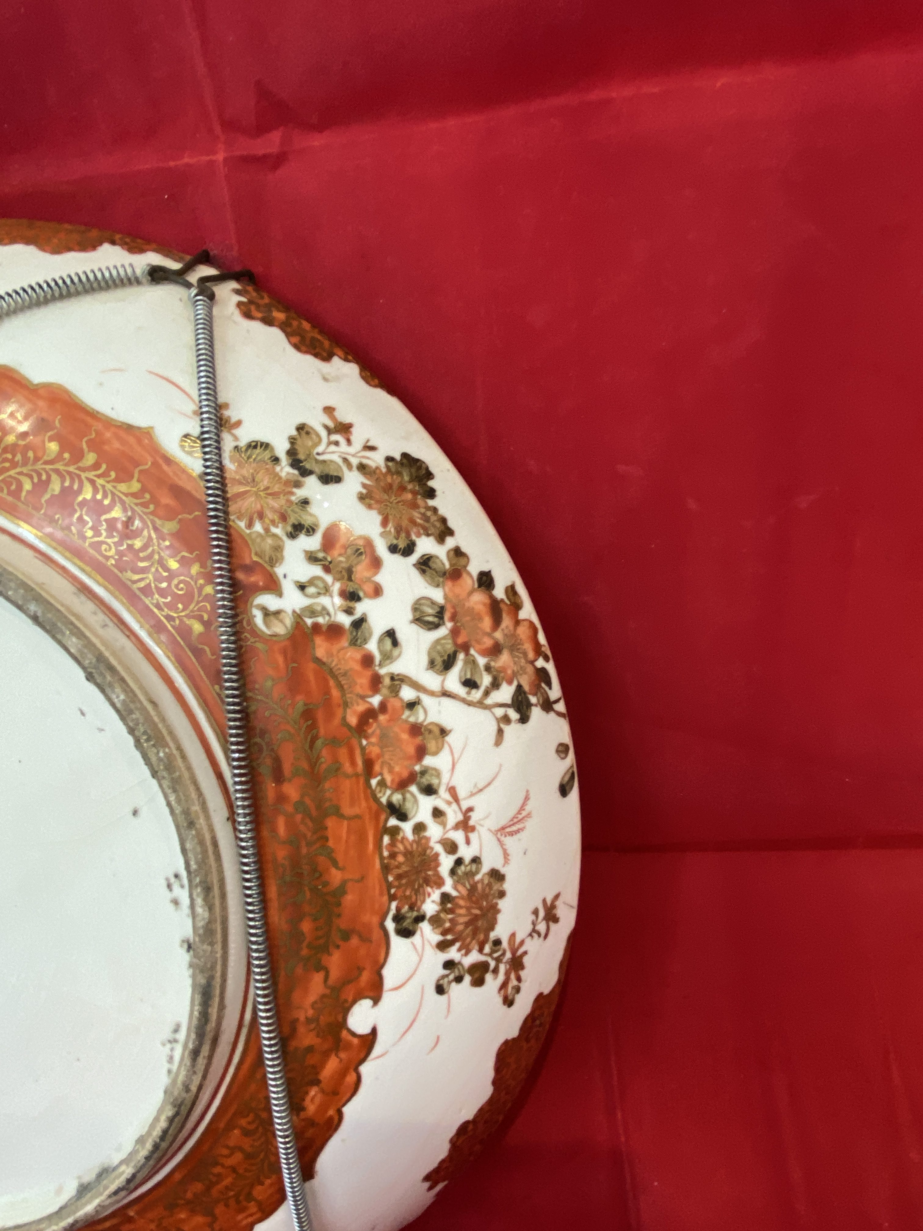 Large Antique Japanese Red and gold Kutani Charger, Meiji Period (1270) - Image 14