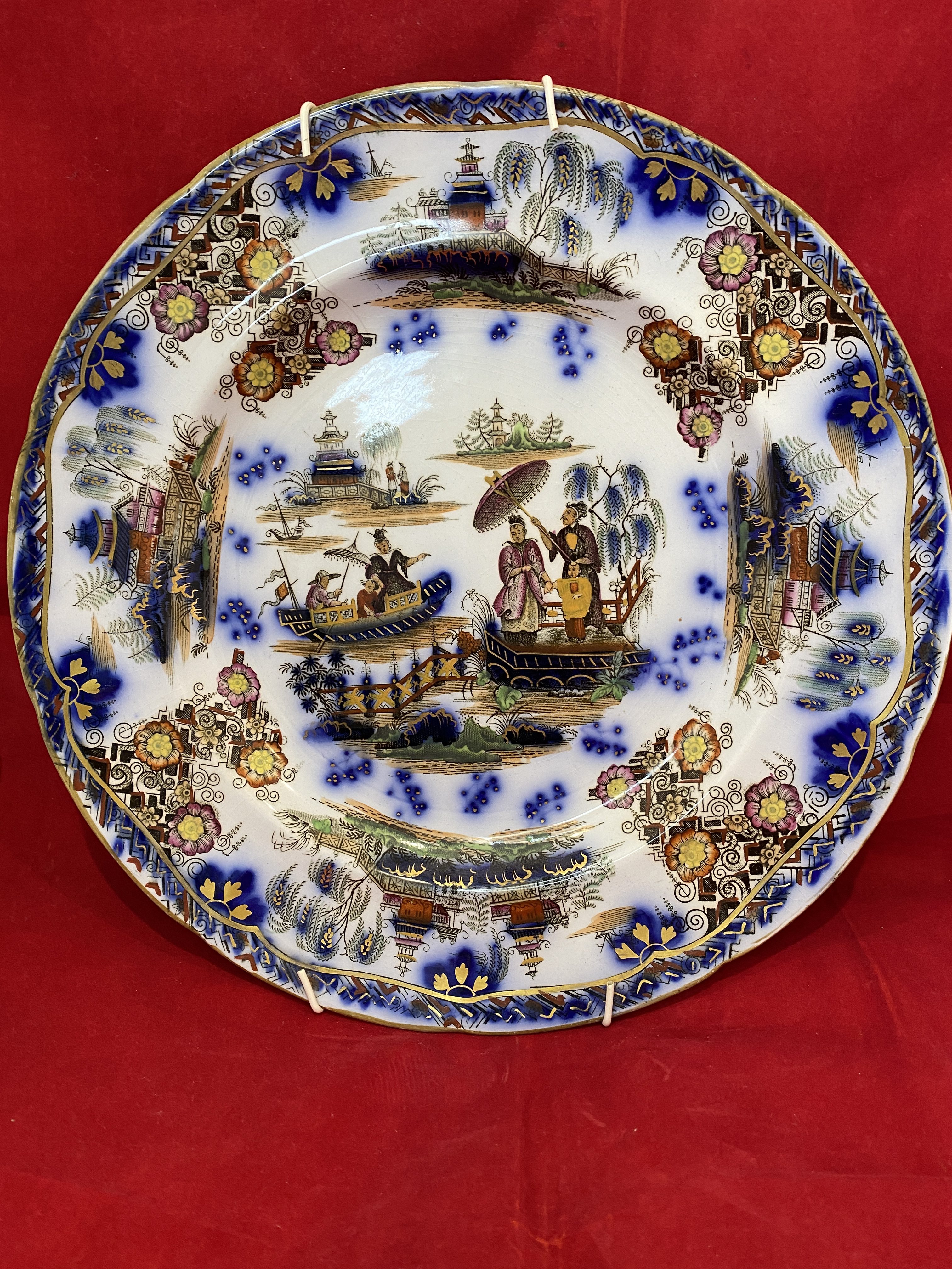 English plate, Ridgway, Imperial Stone “Batavia” 1830-1837 (1271) - Image 7
