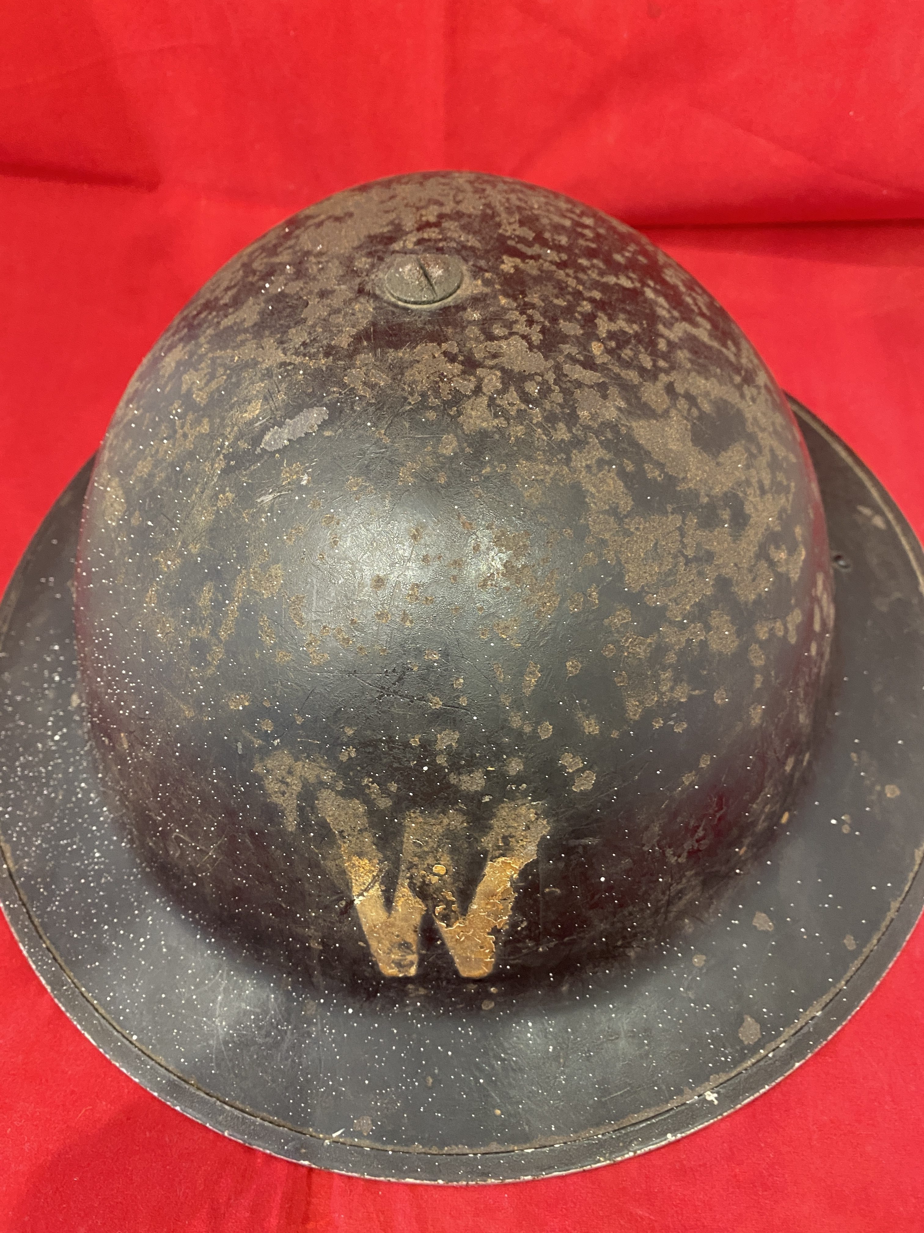 Original 1939 Dated Air Raid Warden's MKII Steel Helmet (1273) - Image 7