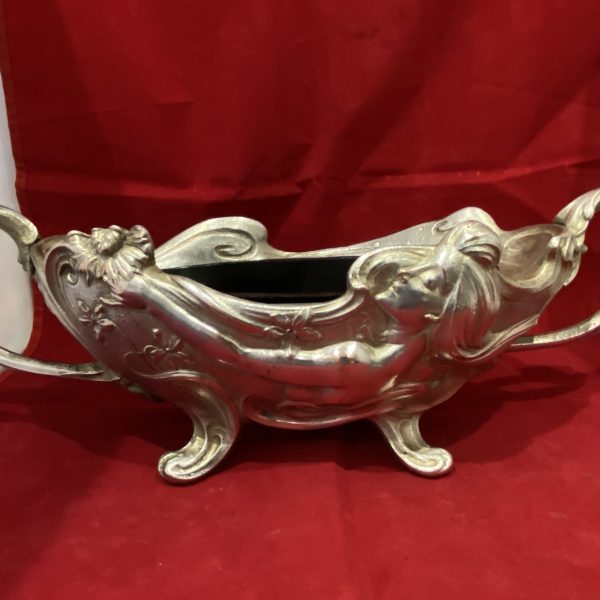 SILVER PLATE planter, signed by C. Bonnefond (1274)
